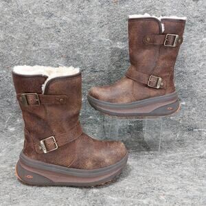 Ugg Laine Boots Women's Size 7 Brown Leather Waterproof Calf 1004575 Outdoors